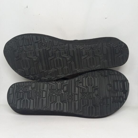 Teva Size 11 Mush Mandalyn Ola 2 Wedge Sandal-Strappy Thong-Gold/Black-Comfort - Picture 6 of 8